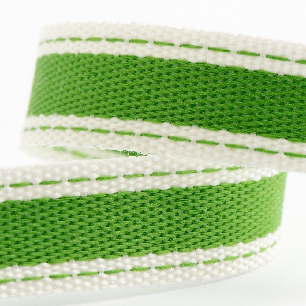 Cotton Twill Ribbon 15mm x 10 Metres - Green