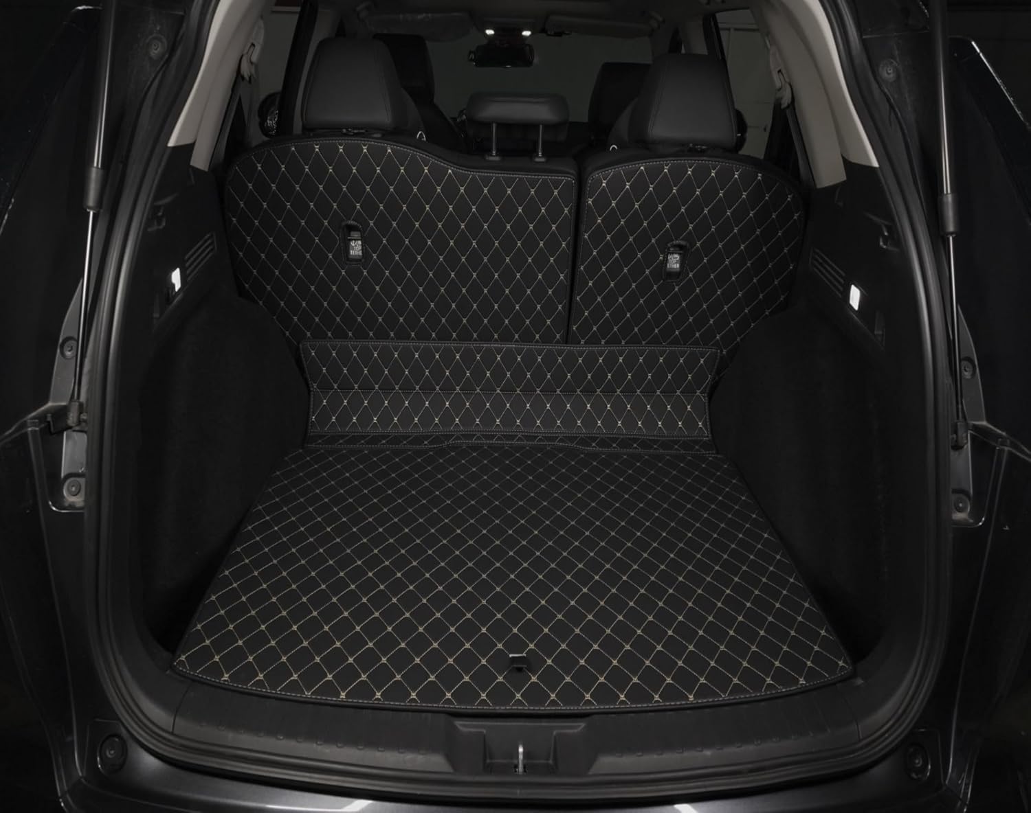 Cargo Mat & Backrest Mat Compatible with 2019-2025 Toyota RAV4 - Leather Trunk Mat Back Seat Cover Protector - All Weather Protection PU Leather Cargo Mats and Backrest Mat RAV 4 Accessories