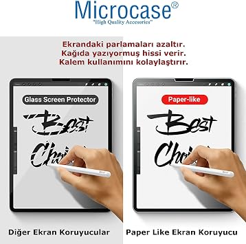 Microcase Lenovo Tab P11 Plus Paper Like Pencil Destekli Kağıt Hissi Veren Mat Ekran Koruyucu AL3289