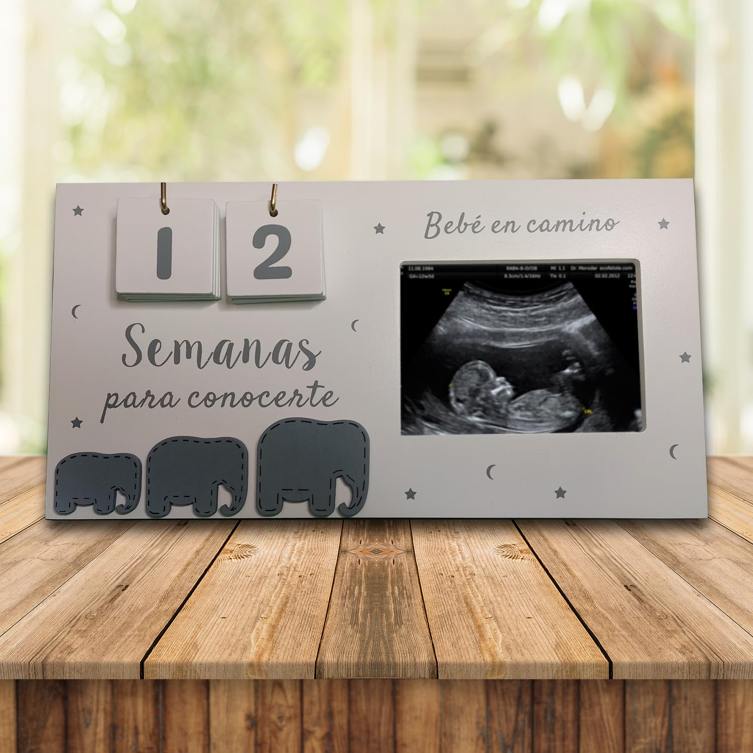 Regalos para embarazadas. Marco portafotos ecografia bebe calendario, regalos embarazadas originales, madre primeriza, anunciar embarazo abuelos, futuro papá, futura mamá, sorpresa embarazada