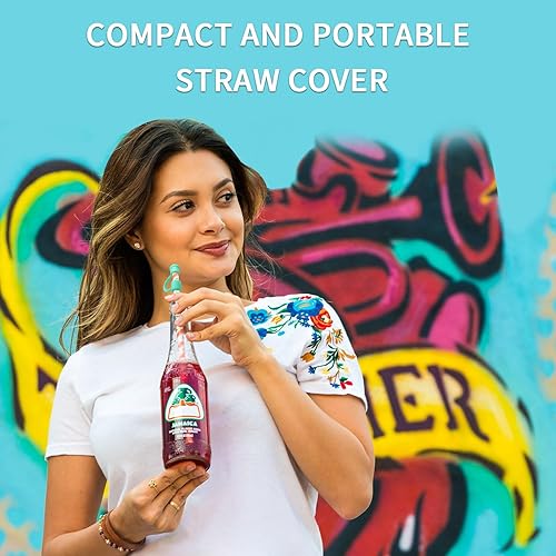 Miniatura 5 de 24 tapas redondas de silicona para pajilla, cubierta de silicona reutilizable de 0.315 pulgadas, tapa de paja ecológica con fundas protectoras de