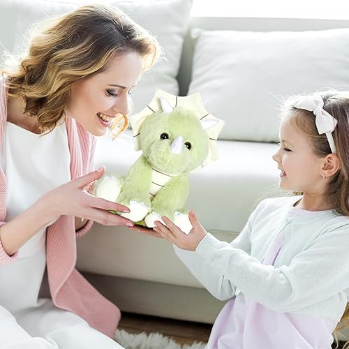 Miniatura 3 de Athoinsu Lindos animales de peluche de dinosaurio Triceratops con aroma a lavanda, regalo de cumpleaños, Navidad, fin de semana para niños pequeños,