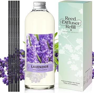STRN Lavender Reed Diffuser Oil Refill, Scented Diffuser with Stick 500ML