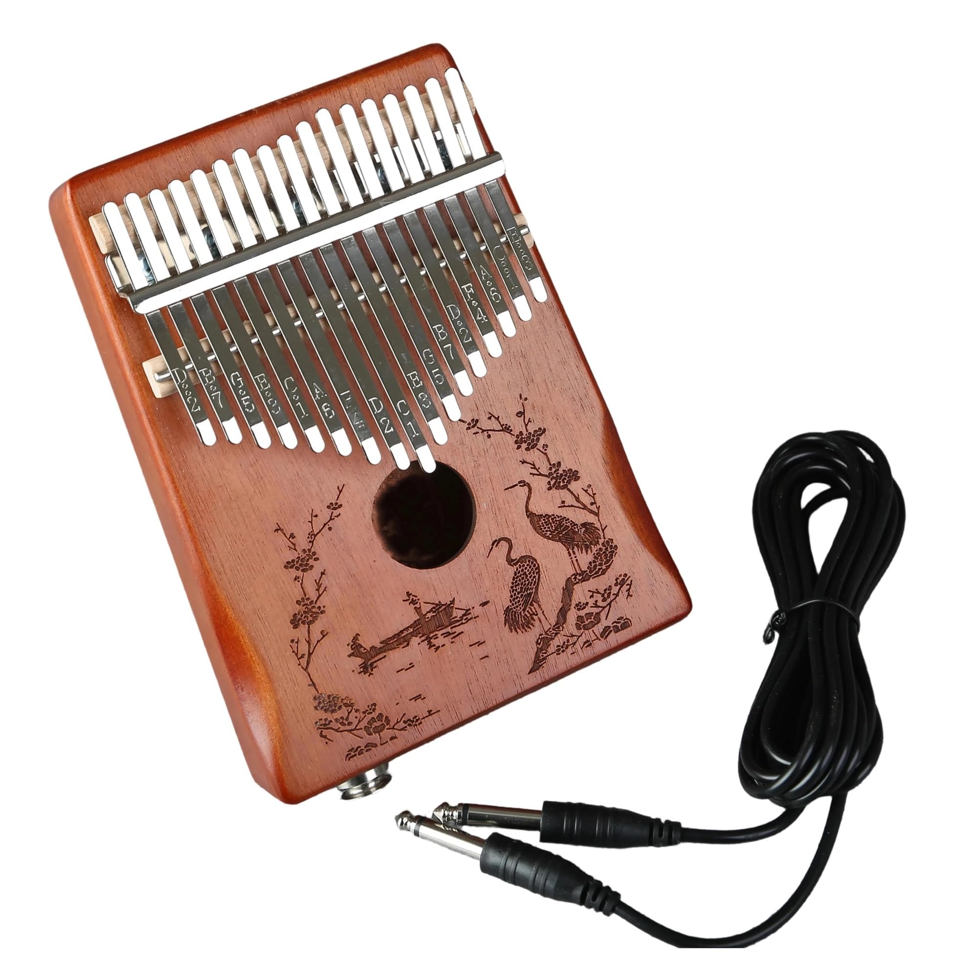 Kalimba Eléctrico De 21 Tonos Con Sintonización Manual De 17 Teclas Con Conexión De (17key)