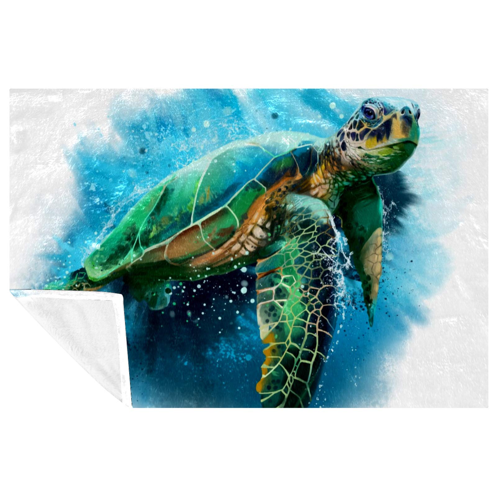 Couverture douce tortue pour pique-nique, camping et plage