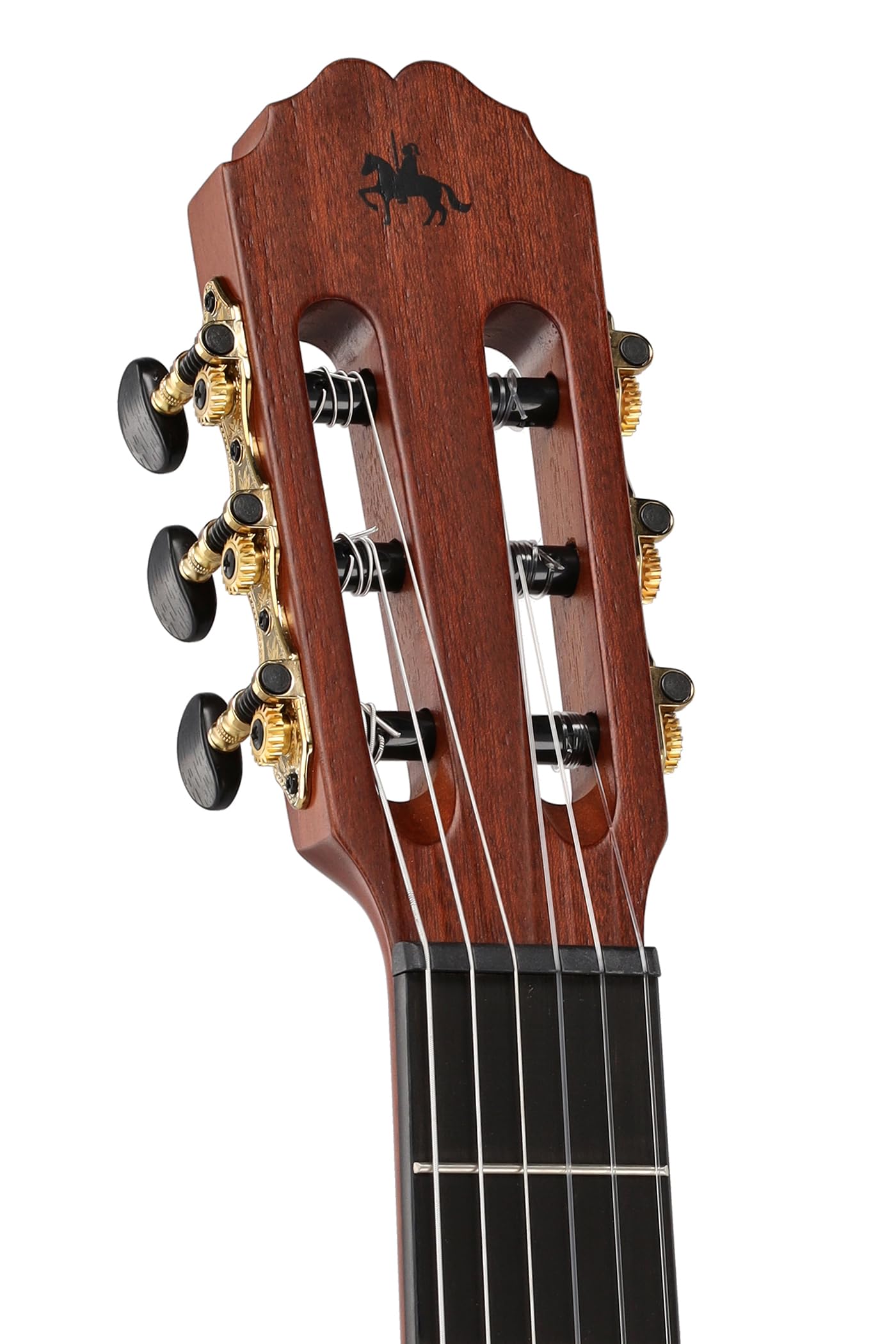 LUTHIER MANUEL RODRÍGUEZ E-Akustikgitarre Caballero Principio - Black Top Cut - Massive Fichtendecke schwarz - Boden/Zarge Sapelli Mahagoni - ETC-4 Preamp - CA-PM SB