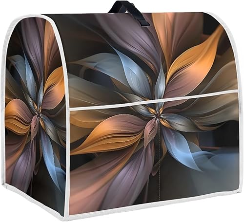 Funda para batidora de pie compatible con mezclador de cocina, fundas a prueba de polvo para electrodomésticos de cocina de flores marrones con