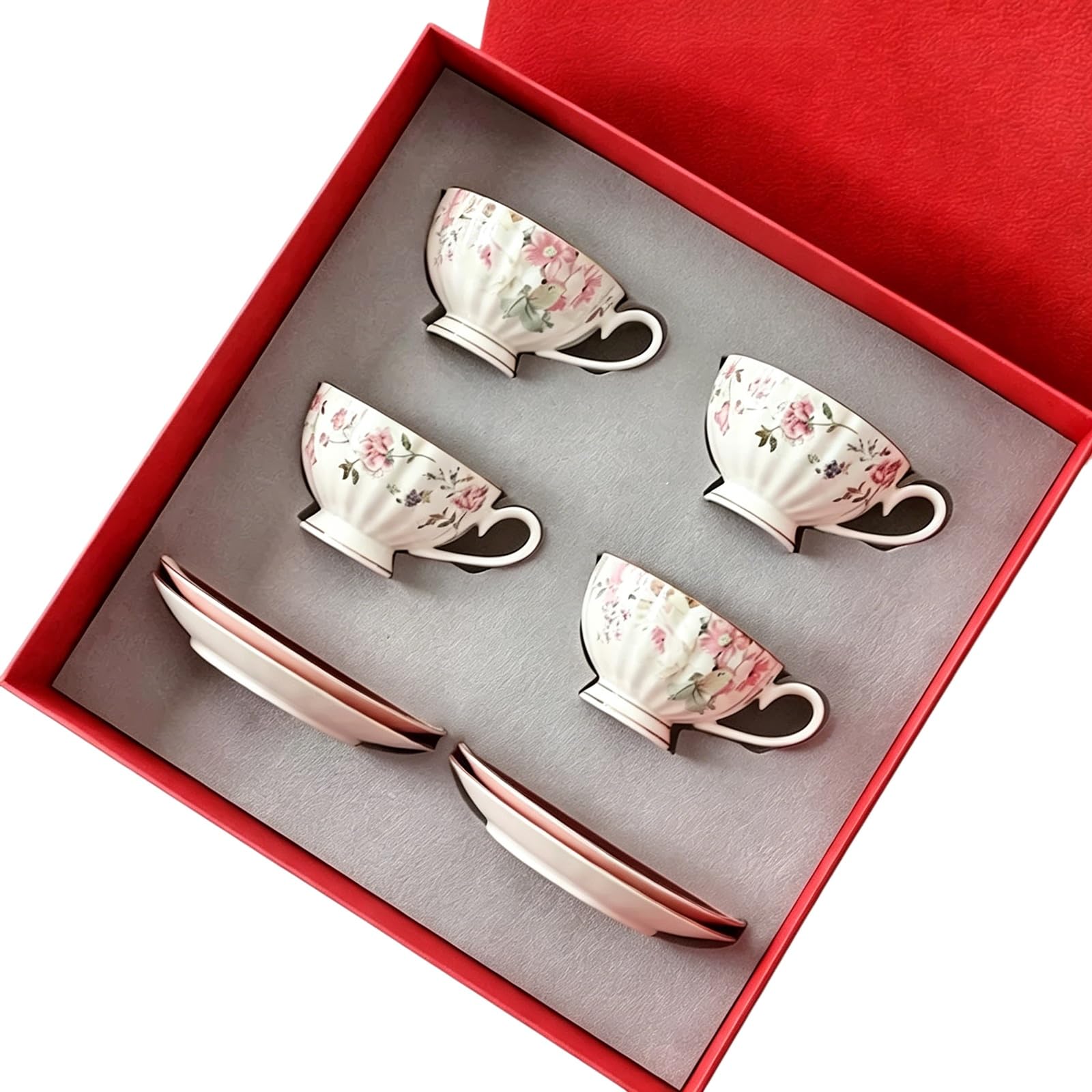 4-częściowy zestaw filiżanek do espresso i spodków, ceramiczny zestaw filiżanek do kawy i spodków, pojemniki na kawę do specjalnych napojów kawowych i herbaty