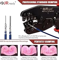 Vista 4 de JRready Kit de conectores Deutsch Serie DTM, 2 3 4 6 8 12 pines conectores DTM impermeables grises, herramienta de crimpado Deutsch ACT-LY-20DTM