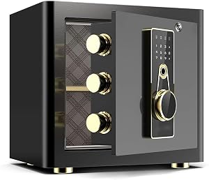 Safes Fireproof Electronic Safe All Steel Key Anti-Theft Mini Wall Safe Office File Safety Storage Box Safe Cabinet
