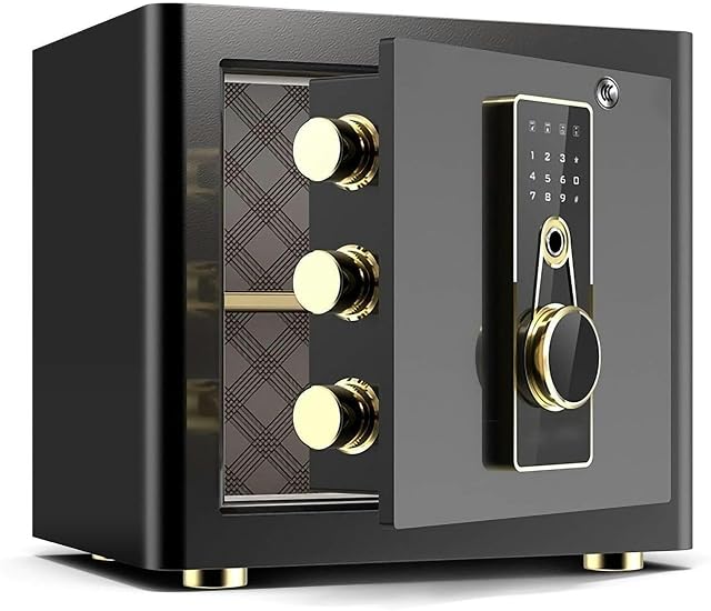 Safes Fireproof Electronic Safe All Steel Key Anti-Theft Mini Wall Safe Office File Safety Storage Box Safe Cabinet