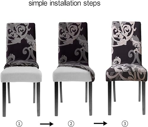 Miniatura 5 de Fundas elásticas para sillas de comedor, extraíbles y lavables, protector de asiento funda para silla Parson para comedor, fiesta, banquete, hotel,