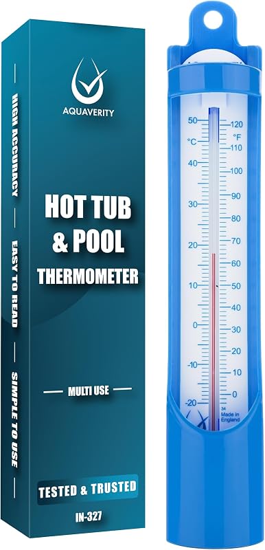 Scoop Pool Thermometer to Measure Water Temperature in Swimming Pool, Hot Tub, Ice Bath, Spa – Easy to Use Water Temperature Thermometer | Ideal for use in a Swimming Pool, Hot Tub, Ice Bath, Spa, Wild Swimming – Easy to Use Water Temperature Thermometer