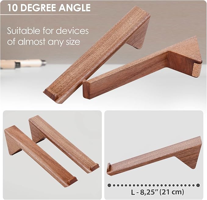 Soporte de Madera para Laptop Ajustable y Ergonómico miniatura 2
