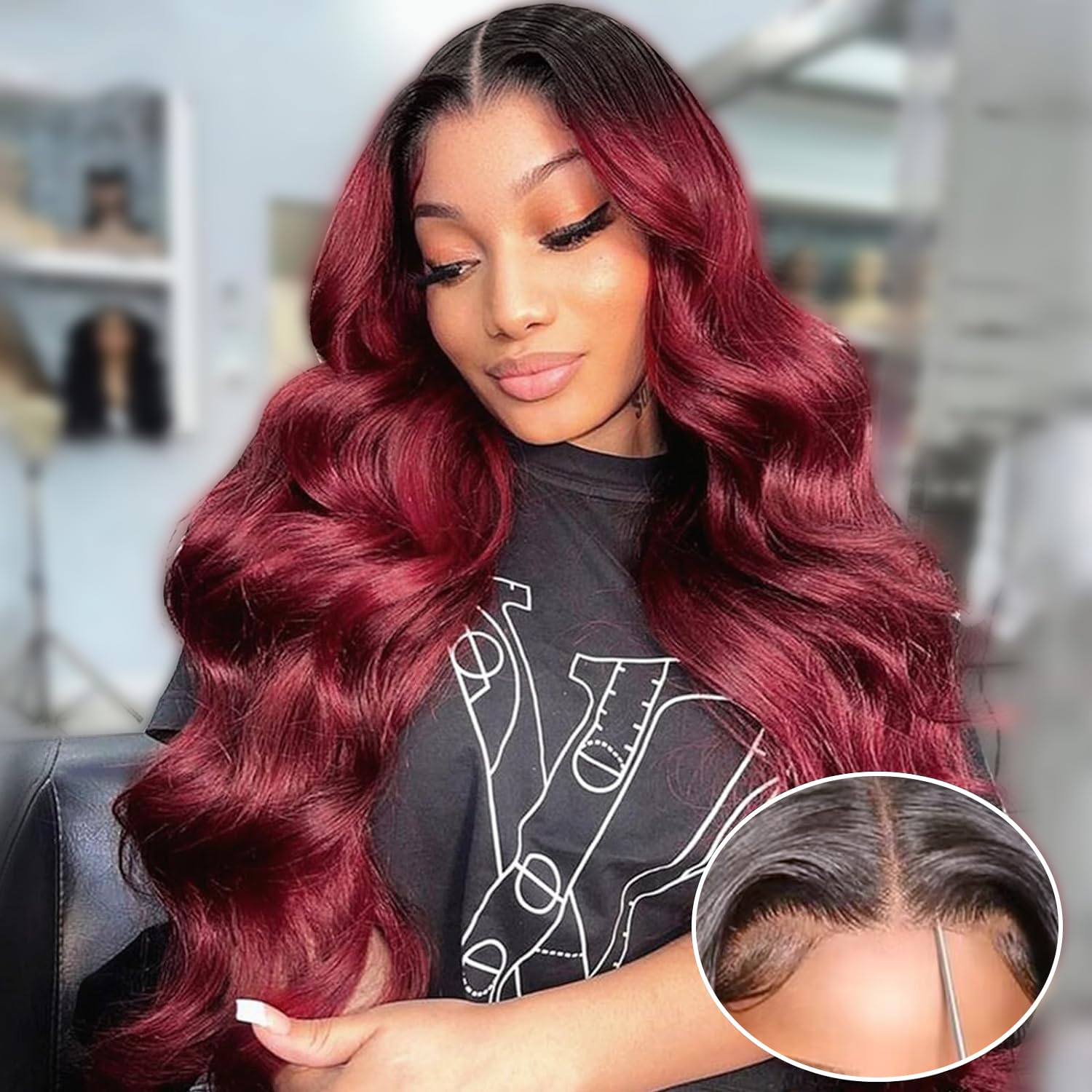 Amazon.com : Glueless Wigs Human Hair Pre Plucked Pre Cut 