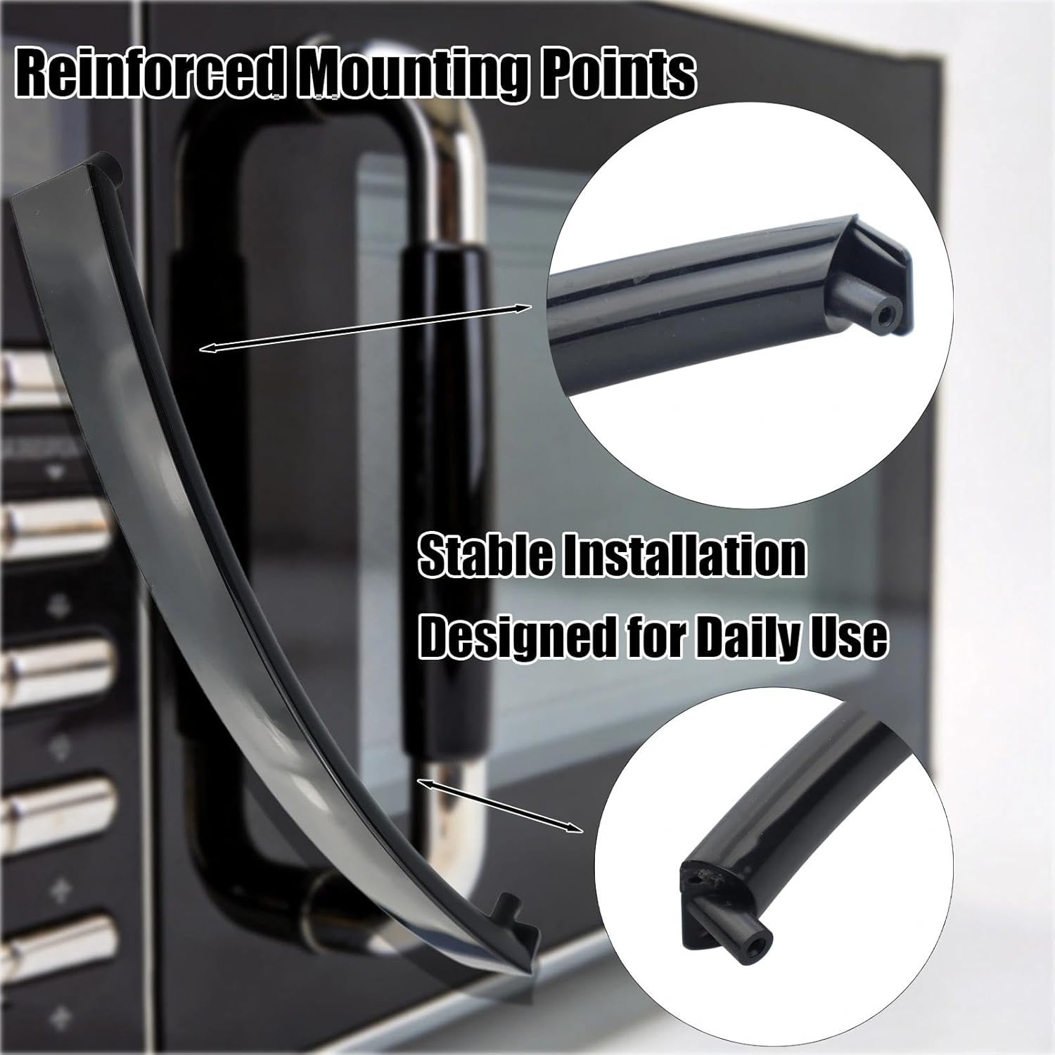 Upgraded WB15X10069 Microwave Door Handle Replacement Fit for GE Microwave Ovens SCA1001FSS001 JVM1490BD0003 JVM1490SD003 Black Door Pull Handle