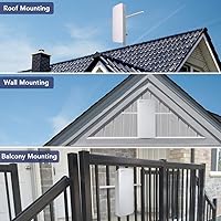 Vista 6 de ANTOP - Antena de TV para interiores y exteriores con panel de refuerzo inteligente HD con poste J (AT-800SBSJ)