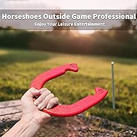 Vista 4 de Juego de herraduras para exteriores, juego de herraduras de césped de tamaño universal, juegos al aire libre para fiestas, playa, patio trasero