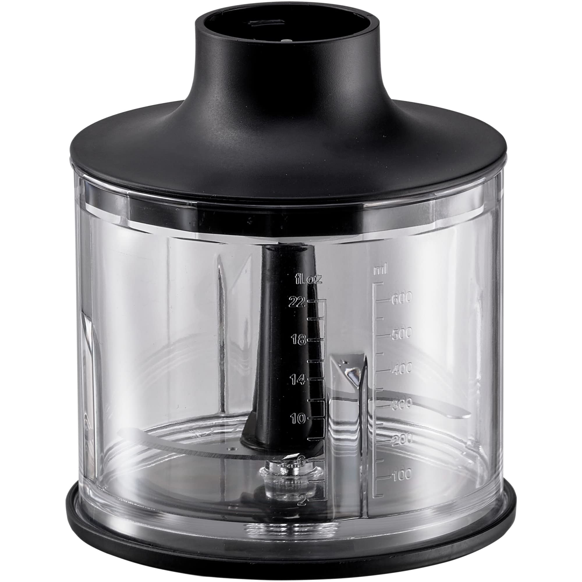 WMF Kult X - Set di 5 frullatori a immersione, frusta, tritatutto, 600 Watt, bacchetta magica con contenitore da 700 ml, in acciaio inox opaco