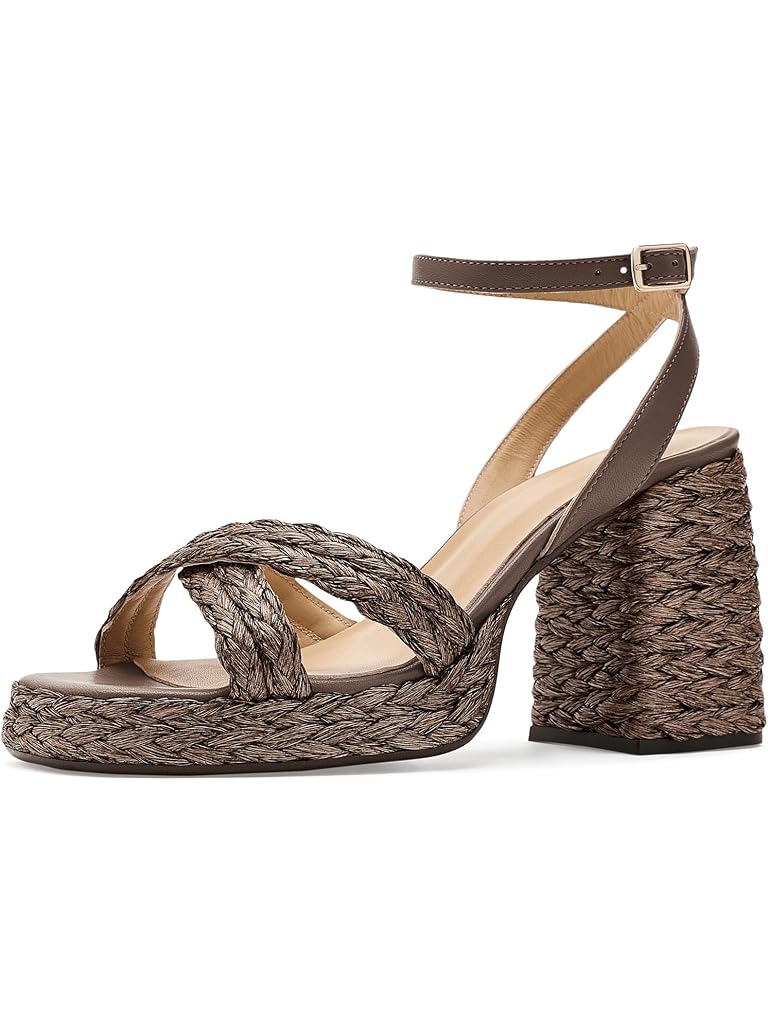 Taupe CASTANER Valeriette Raffia Sandals