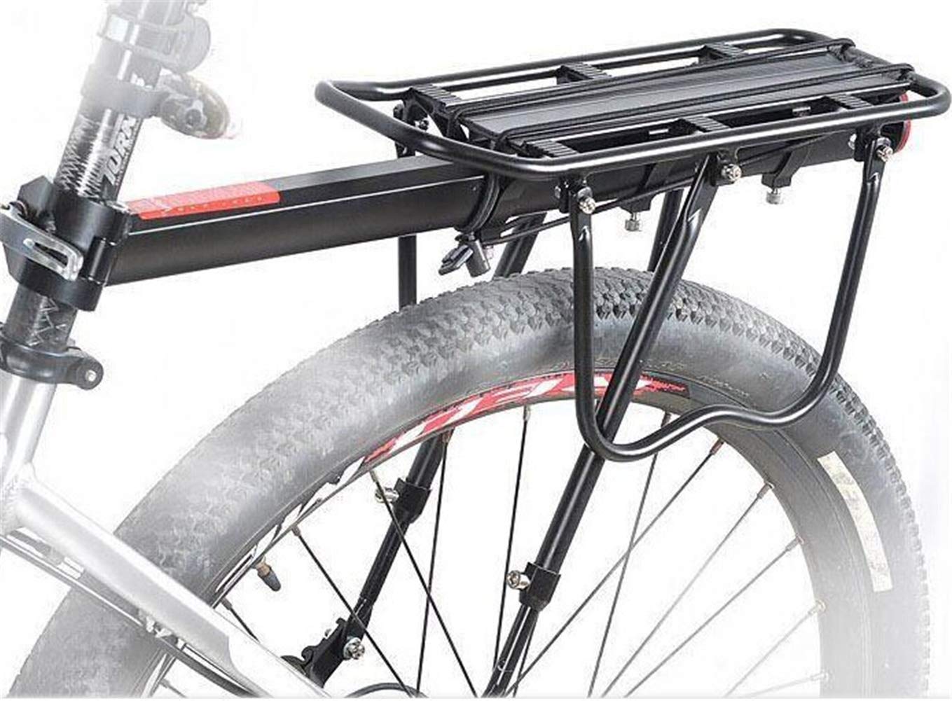 Portapacchi In Alluminio Per Bici Con Sgancio Rapido, Riflettore E Parafango – Carico Fino A 75 Kg, Regolabile Per La Maggior Parte Dei Telai