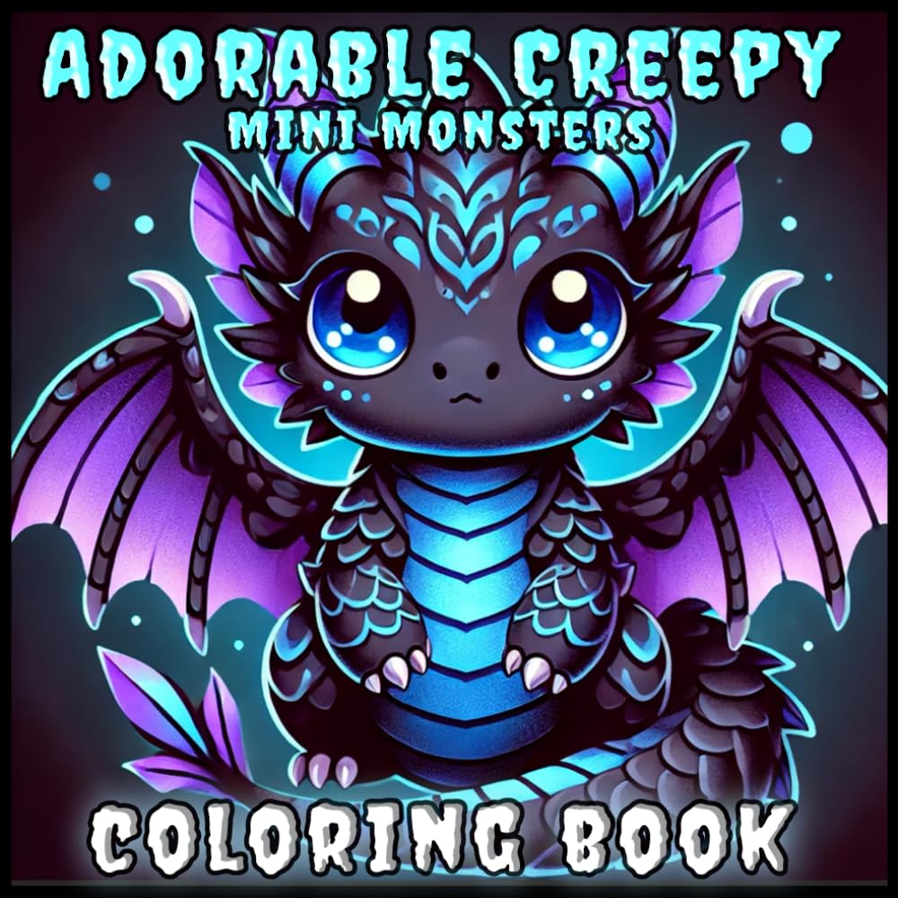 Adorable Creepy Mini Monsters Coloring Book: 50 Adorably Spooky Monster Pages