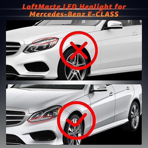 Miniatura 2 de 2128202139 MB2502219 - Faro LED con bombillas compatibles con Mercedes-Benz Clase E E200 E250 E300 E350 E400 E500 E63 AMGAMG S 2014-2016 (lado