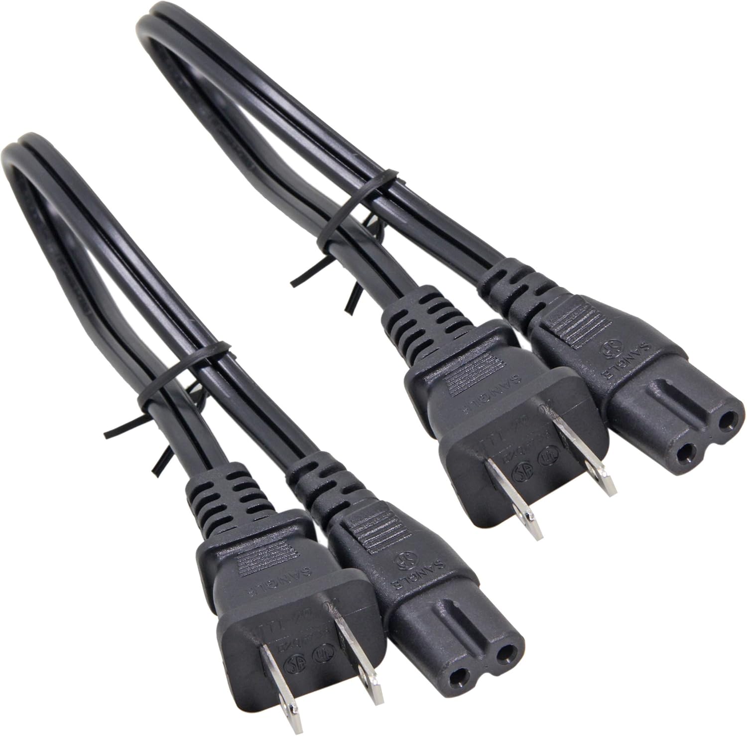 Buy 1 get 1 🔥 TV Power Cord, Ancable 5-Pack 1Feet 2-Prong Replacement Power Cable for Samsung Philips Toshiba LG Sony Sharp Panasonic Vizio LED Flat TV Sky Box, Sky Plus+ HD Box