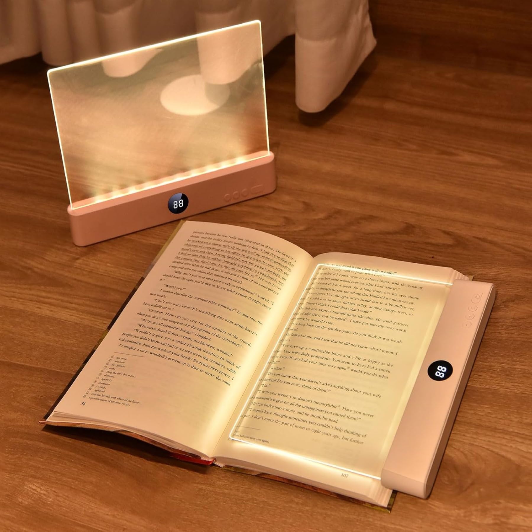 Lampada da Lettura a LED Ricaricabile, Lampada da scrivania Multifunzionale con Colori Regolabili e Timer, Pannello dimmerabile, Protezione per Gli Occhi per la Lettura Notturna.