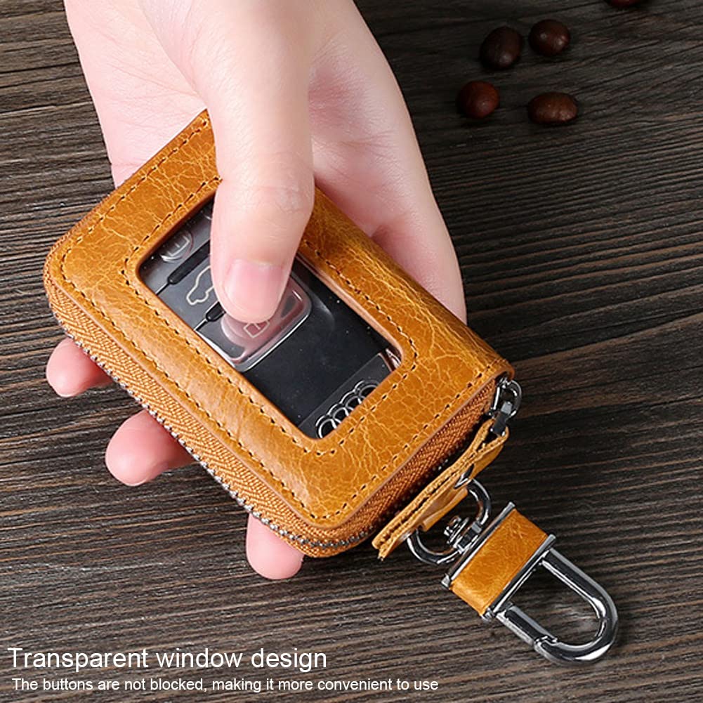 DAGORD Portafoglio Chiave Auto Custodia Portachiavi In Vera Pelle - Foto 9