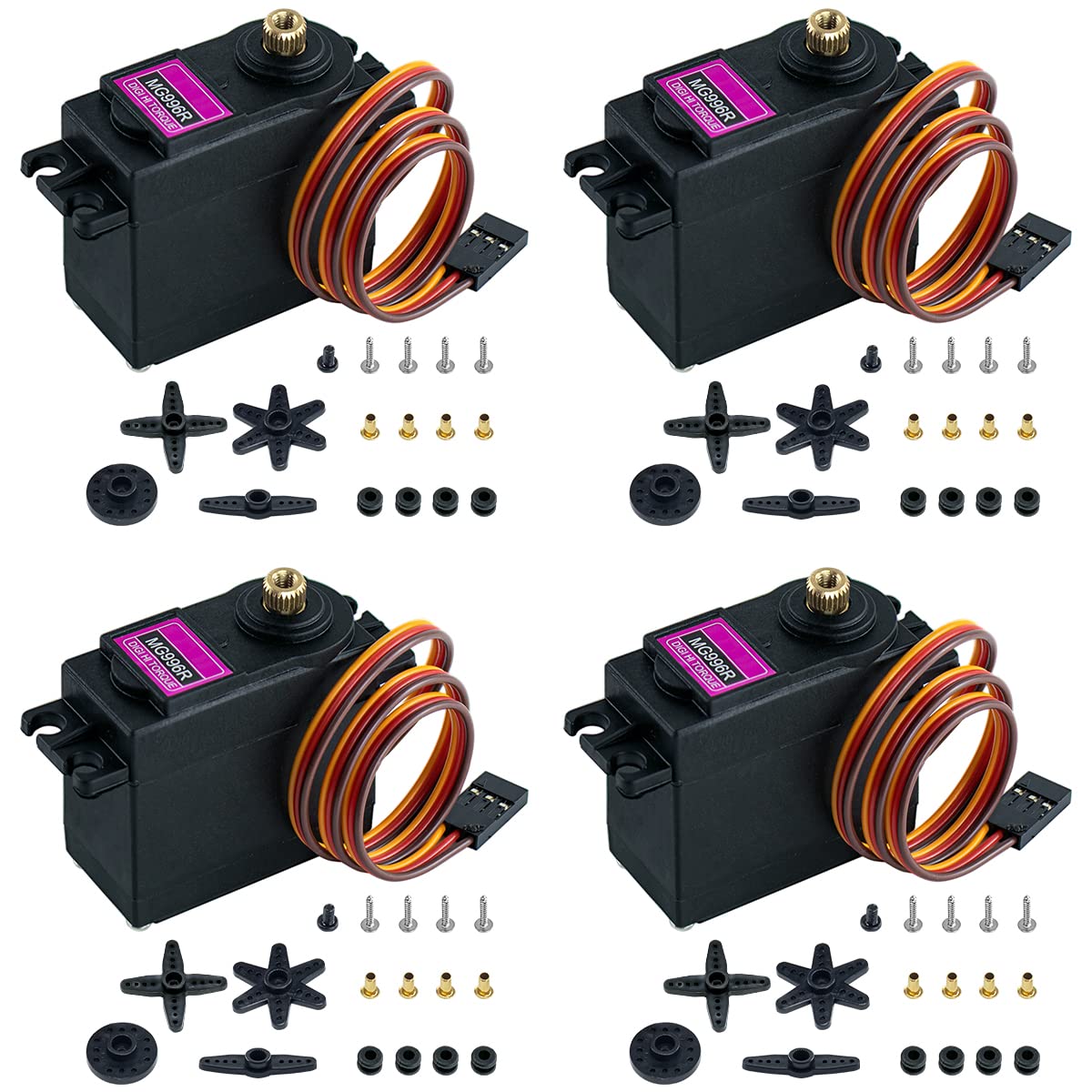 LAFVIN MG996R Servo Motor,55g Metal Gear Torque MG996R Digital Servo Motore per Arduino Futaba JR RC Helicopter Car Boat Robot