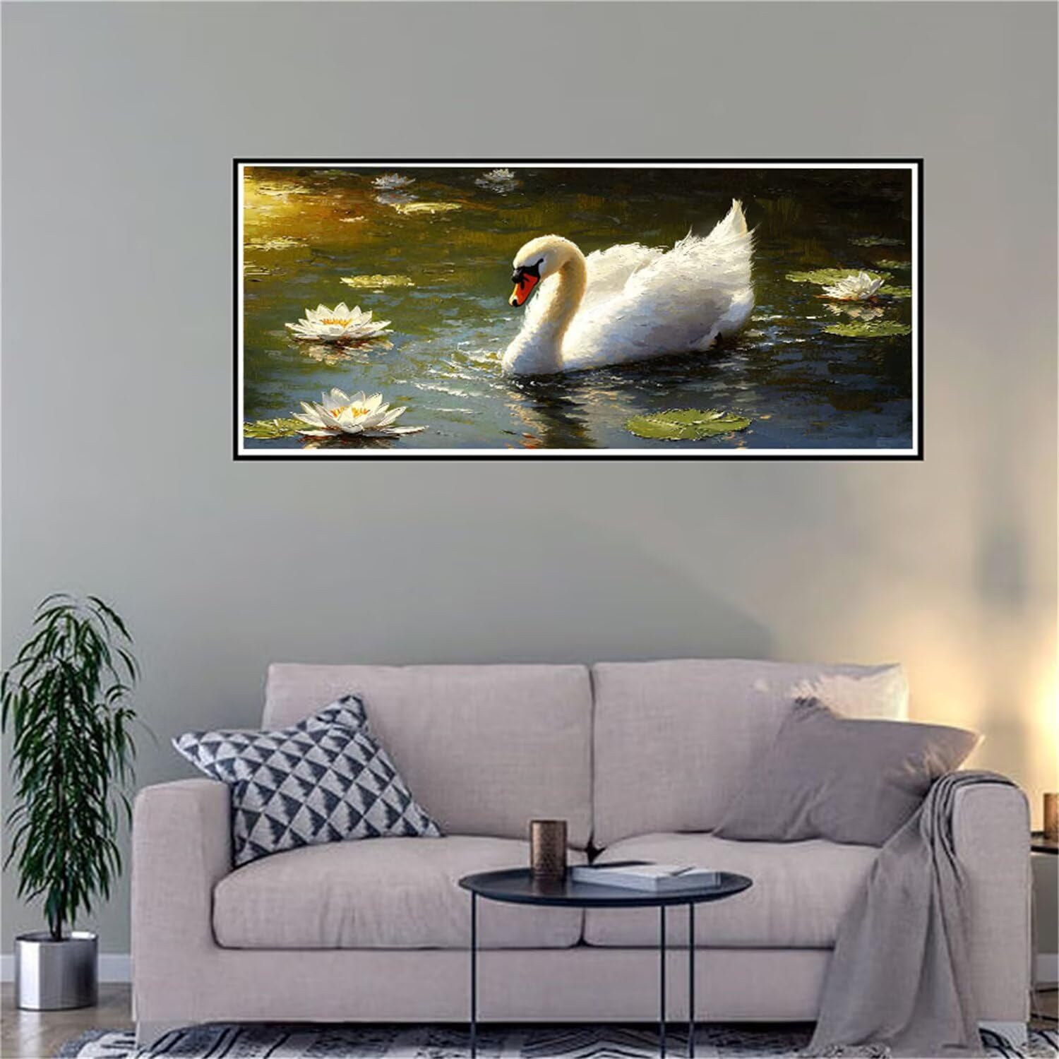 Diamentowa sztuka łabędzia kwiat, duży XXL zestawy do malowania diamentowego dla dorosłych, kryształów, sztuka, rękodzieło, hobby dla dorosłych kobiet, początkujących, haft krzyżykowy, obraz