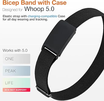 Armband Whoop 5.0 Biceps band compatible Soft, breathable nylon adjustable strap with case For Whoop 5.0 One Peak MG/LIFE Electrocardiogram not supported
