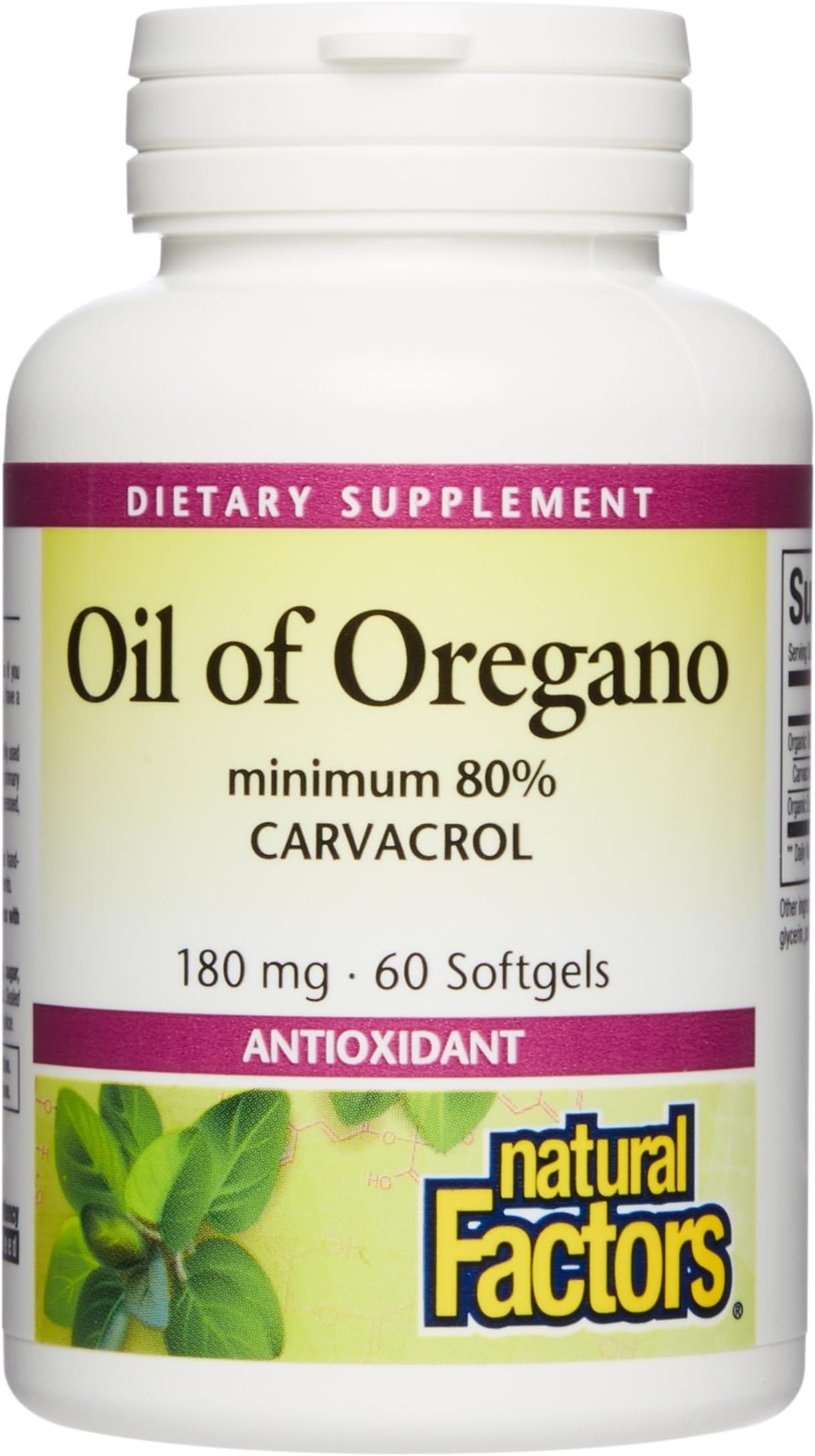Oil Of Oregano 180Mg, 60 Soft Gels