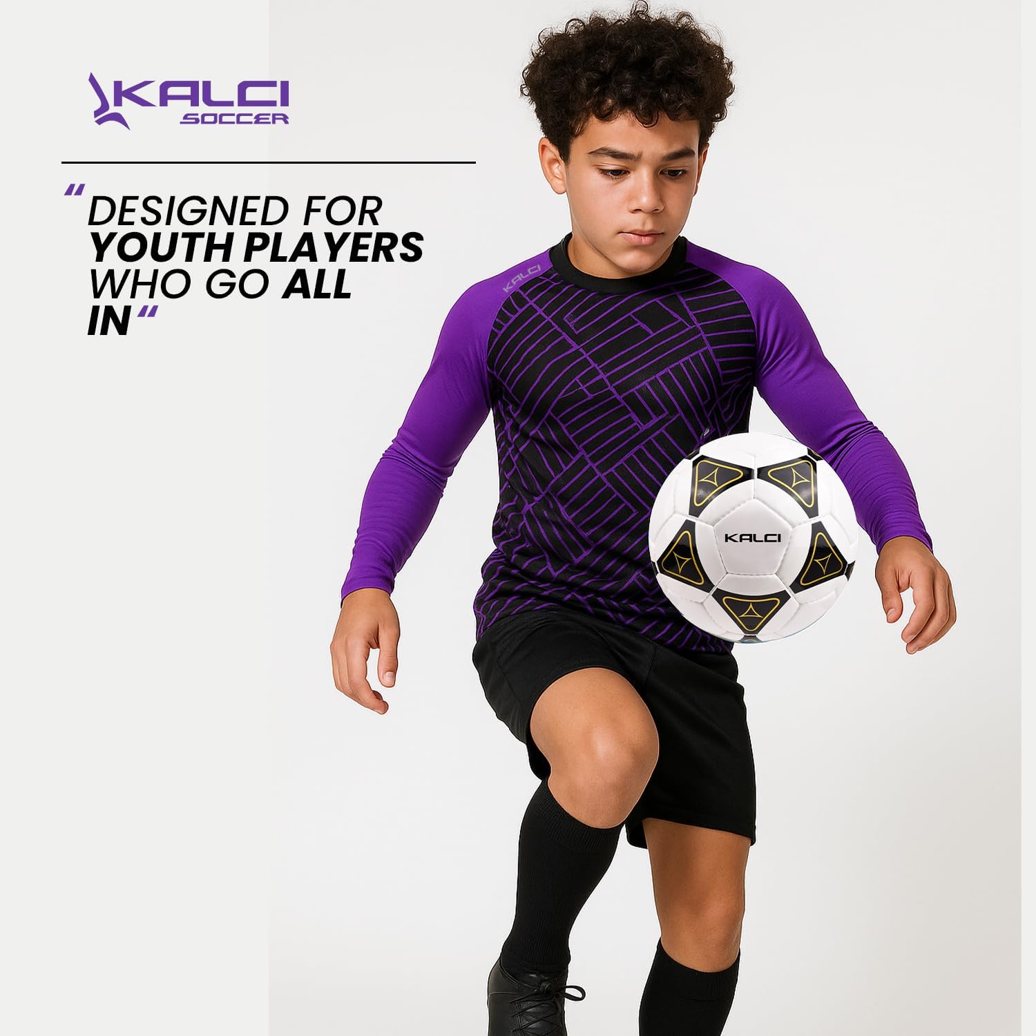 Kalci Hidden Chest Padding Soccer Goalie Jersey Youth & Adult. Long Sleeves Elbow Padded Goalkeeper Shirt for Boys & Girls - Image 3