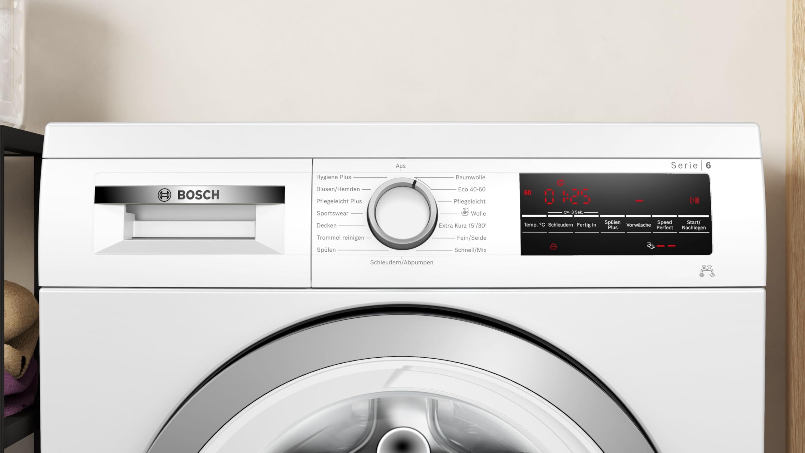 Bosch Serie 6 Unterbau-Waschmaschine 9 kg 1400 UpM AquaStop WUU28T49 | Speed Perfect, Kurzwaschprogramm in 15 Minuten, vibrationsarme Gehäusewände, Nachlegefunktion für vergessene Kleidungsstücke
