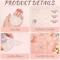 Vista 4 de Tanlade 14 moldes y cortadores de arcilla polimérica – 6 tamaños de guías de aro con 30 aretes para hacer joyas