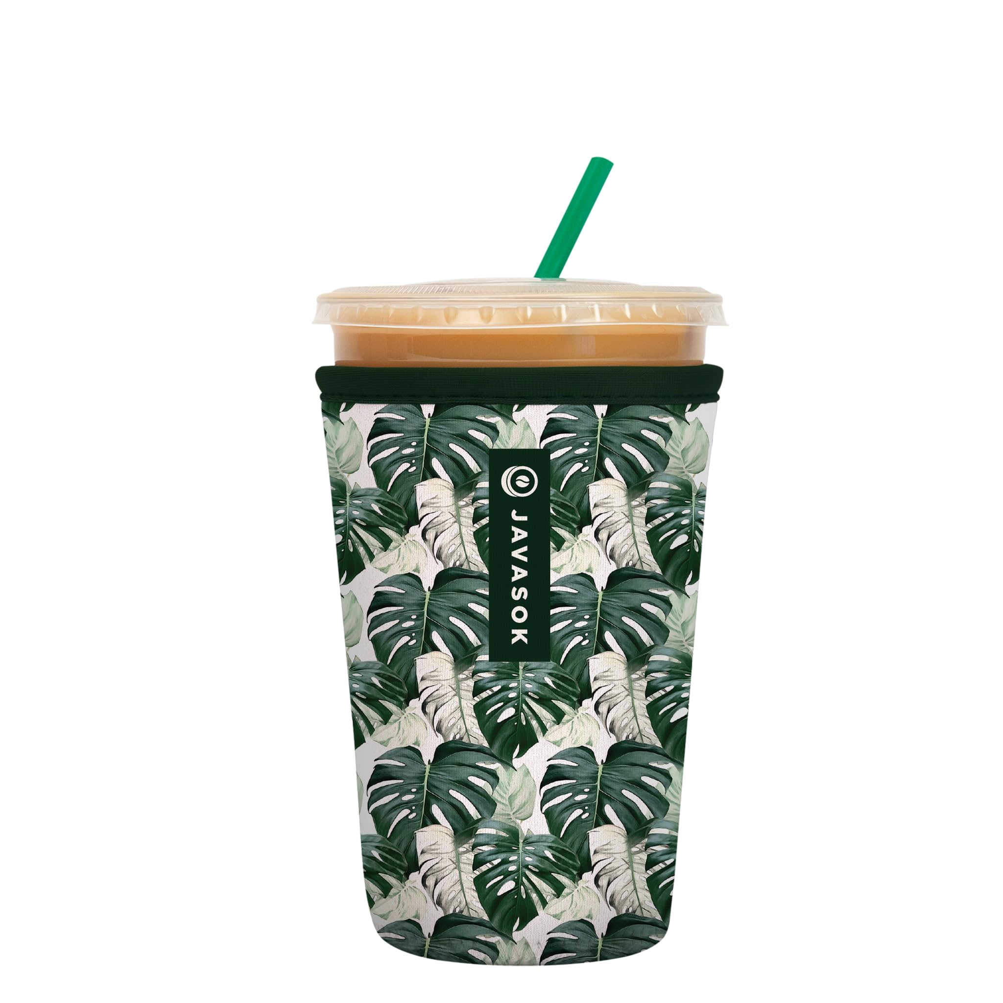 Sok It JavaSok Iced Coffee &amp; Cold Soda Insulated Neoprene Cup Sleeve (Island Escape, Medium: 22-28oz)