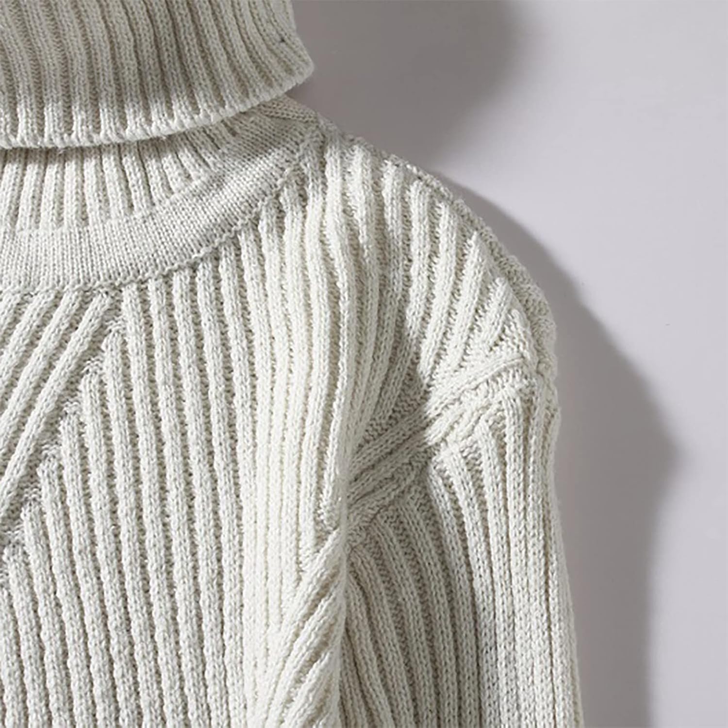 Ymosrh Men's Knitted Turtleneck Sweater Long Sleeve Ribbed Thermal Casual Winter Pullover Sweaters Fashion Tops, M-3XL