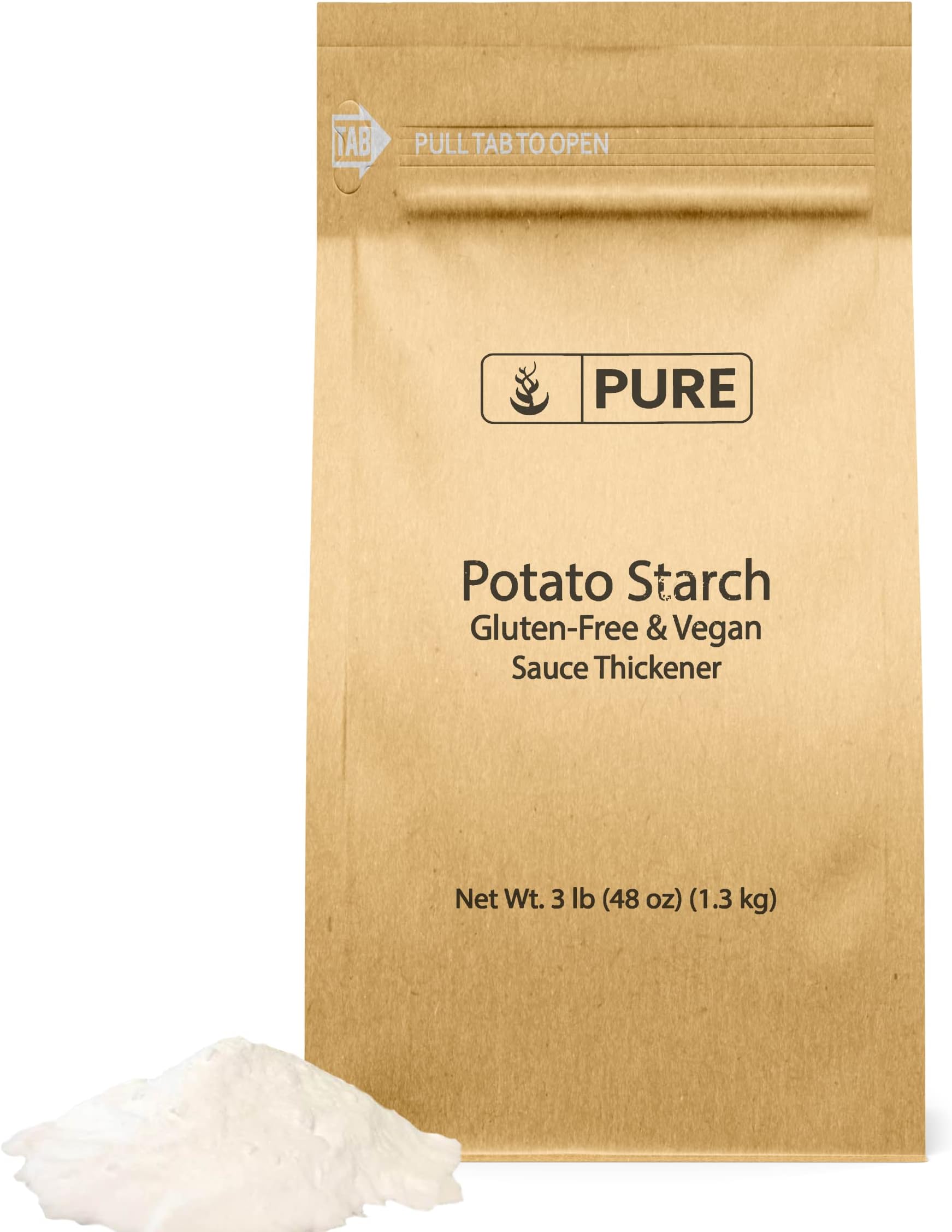 Pure Original Ingredients Potato Starch Thickener For Sauces, Soup, & Gravy (3 Pound)