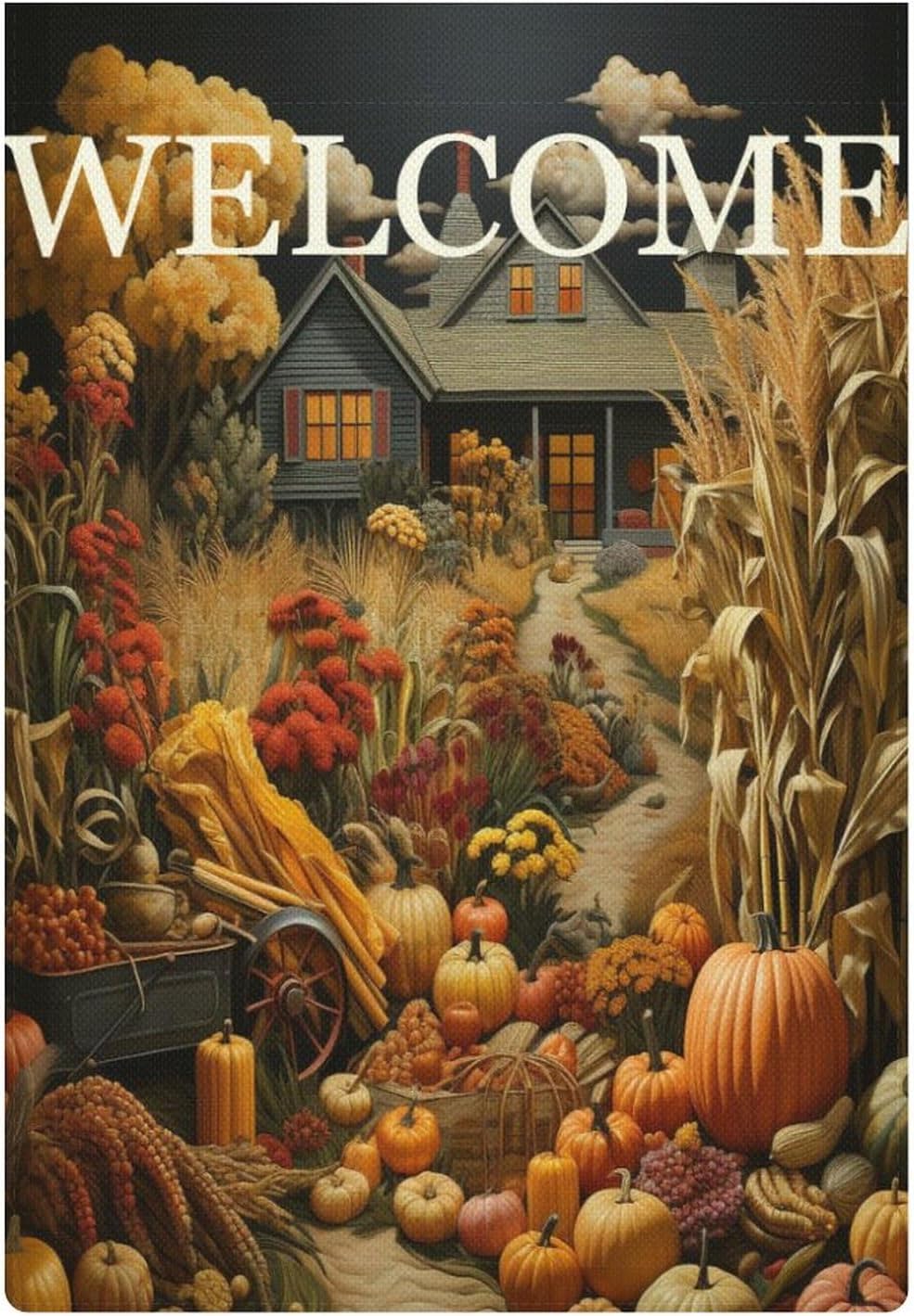 Thanksgiving Seasonal Holiday Garden Flag 12x18 Double