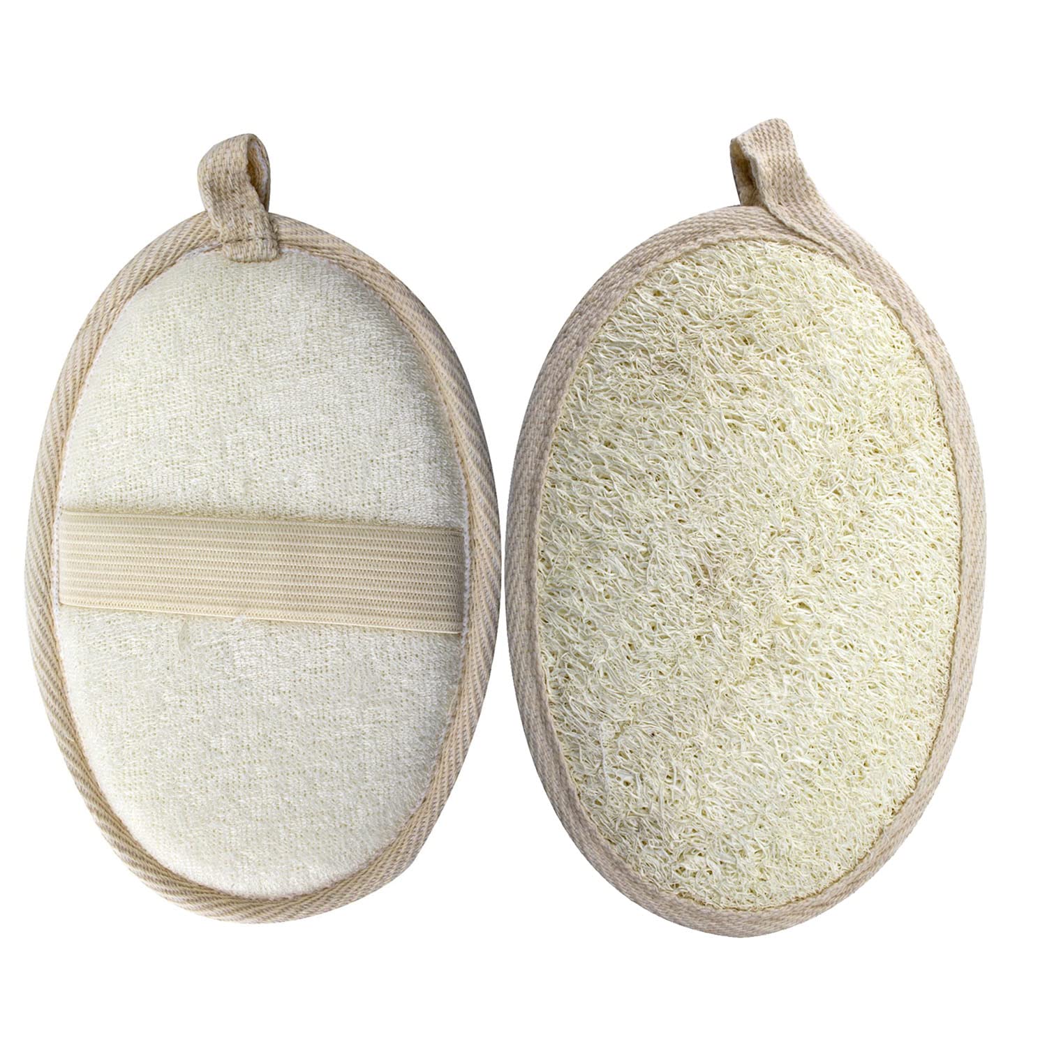 Loofah sponge pad, natural loofah sponge exfoliating, loofah pad body cleanser, both men and women can use, perfect spa and shower (6packs)