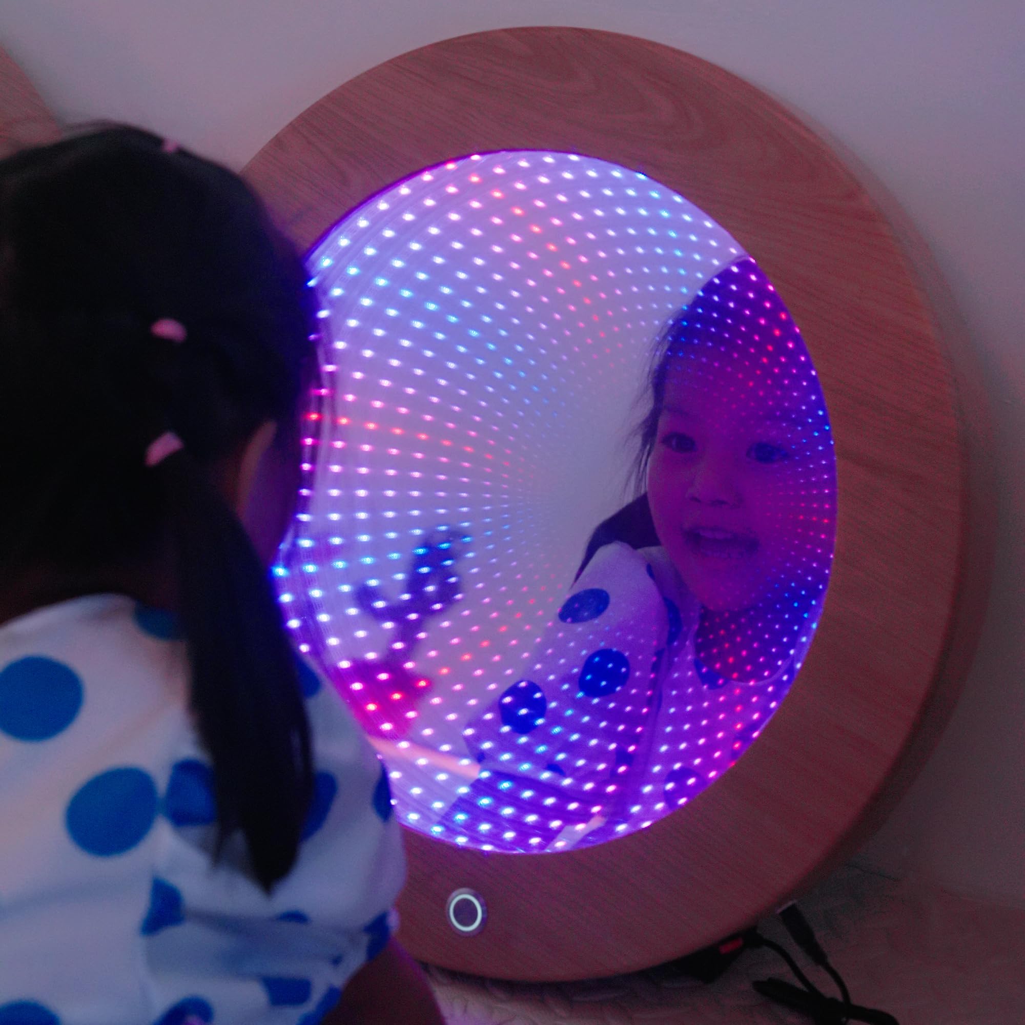 Tenmind 3D Circular Infinity Mirror with Mood Light Multi Color Changing Tunnel Magical Lighting Ideal Gift for Kids — view 2