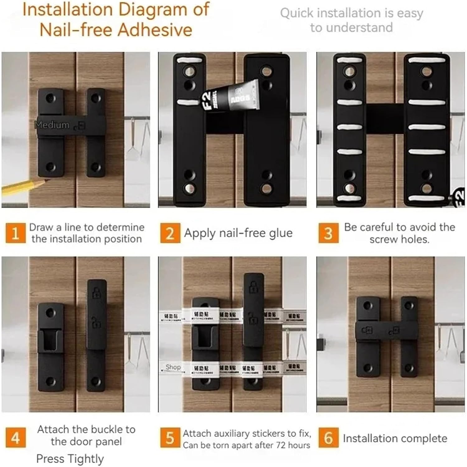 90/180 Degree Barn Stainless Steel Hook Latch Window Cabinet Locks with Screws Right Angle Sliding Gate Door Lock 1pcs(Silver)