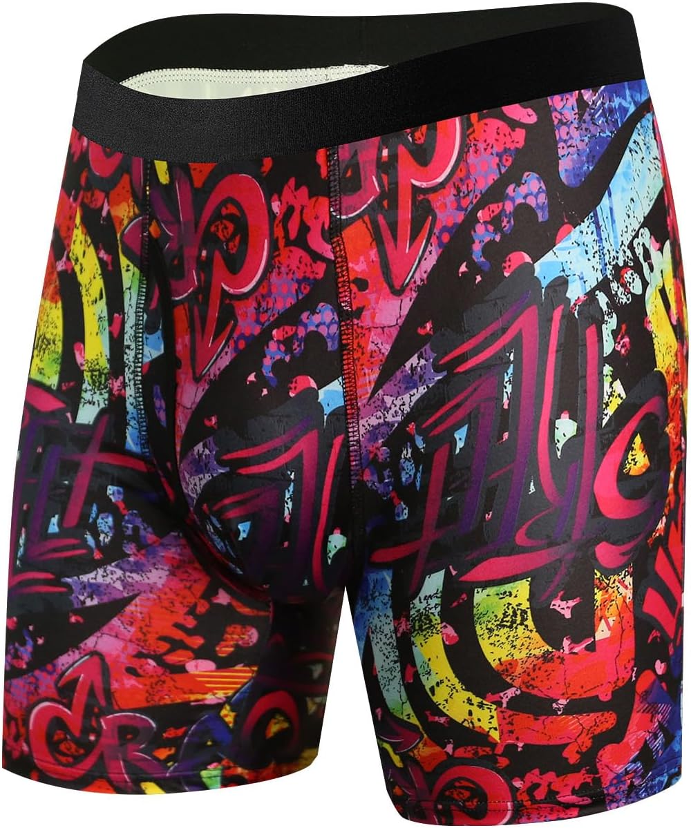 Men's Underwear Long Leg Boxer Briefs for Men With Pouch,No Ride Up Boxer Briefs Multipack