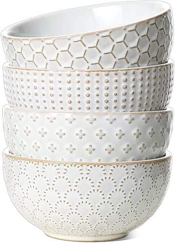 LE TAUCI Cereal bowls 26 oz, Ceramic Soup Bowl for