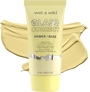 Prime Focus Glass Skin Correct Primer, Bright Crystal Finish, Yellow, 0.91 Fl Oz (Pack of 1)