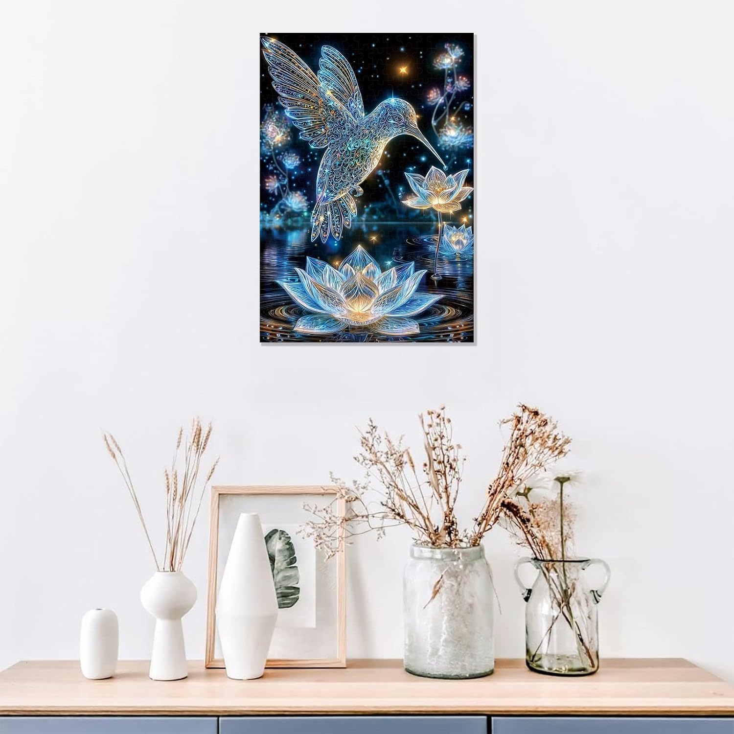 Great Jigsaw Puzzles for Adults 300 Pieces Crystal Hummingbird Puzzles for Adults Toys Gift Family Decoration Kids Puzzle
