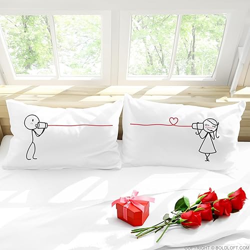 Miniatura 2 de BOLDLOFT fundas para almohadas para parejas con frase Say I Love You - regalos para parejas, para él y ella, para aniversarios y bodas