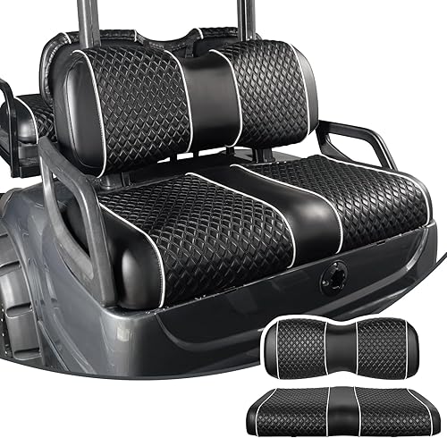 Miniatura 1 de NOKINS Fundas de asiento de carrito de golf aptas para Yamaha DriveDrive2 OEM Ordinario Cojín de asiento delantero delantero, respaldo de vinilo de